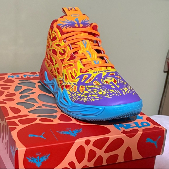 day Sale! Puma x Lamelo ball Phoenix Orange and Purple youth